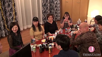 Mature divorcees only: A wild party with hot Asian MILFs and cumshots